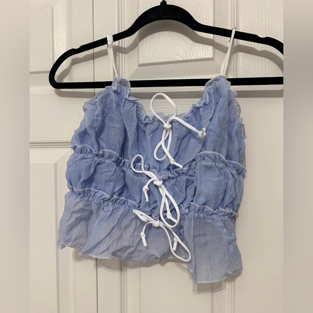 NWOT Blue Ruffled Skirt Set (Amazon) - Picture 5 of 8